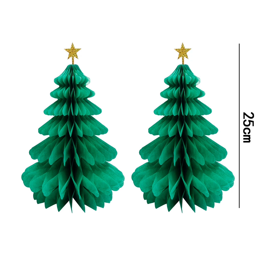 Festive Honeycomb Christmas Ornaments – Red & Green - Image 8