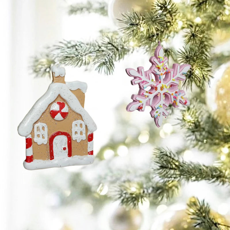 Charming Pink Snowflake Christmas Ornaments for Tree - Image 3
