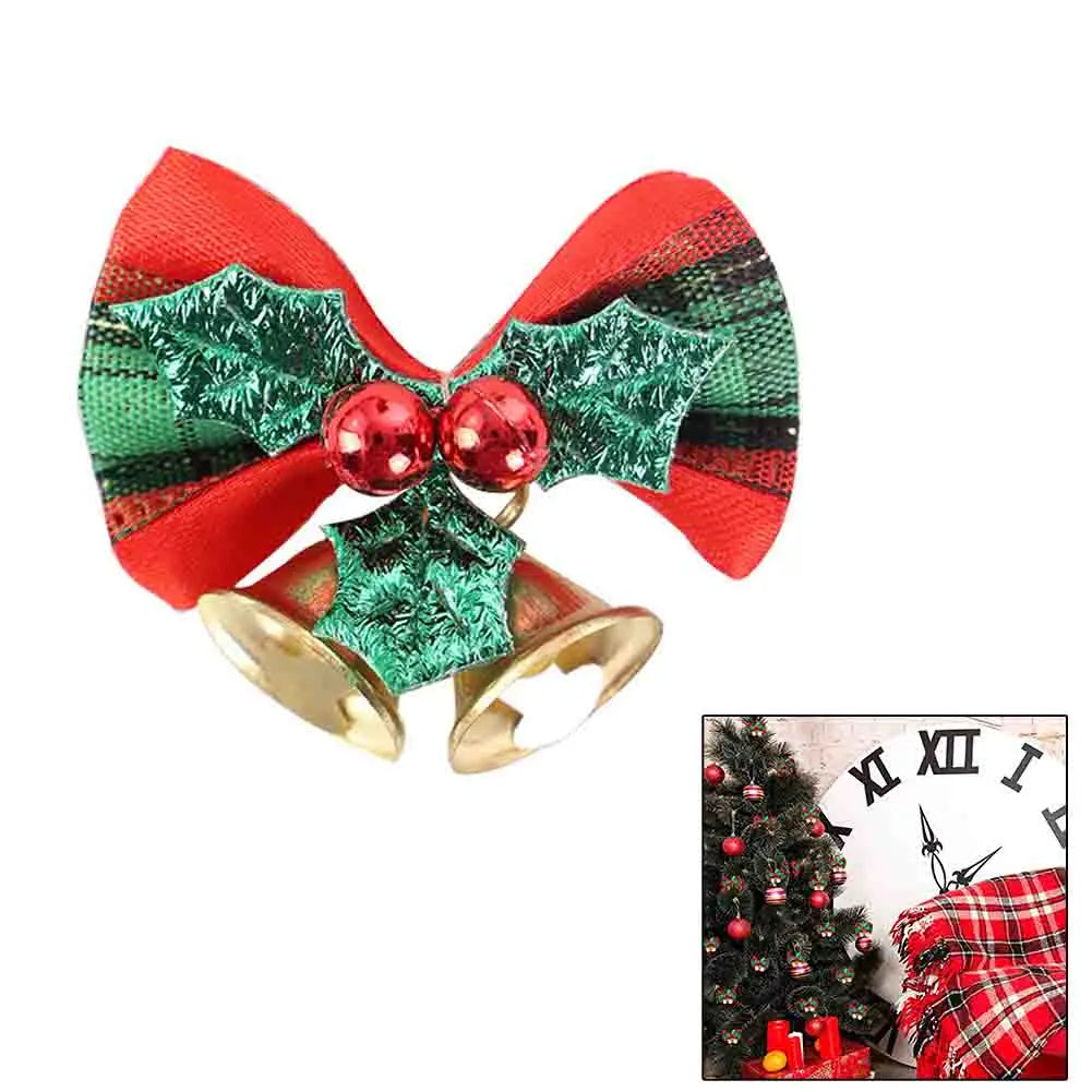 10PCS Festive Christmas Tree Bow Ornaments - Image 11