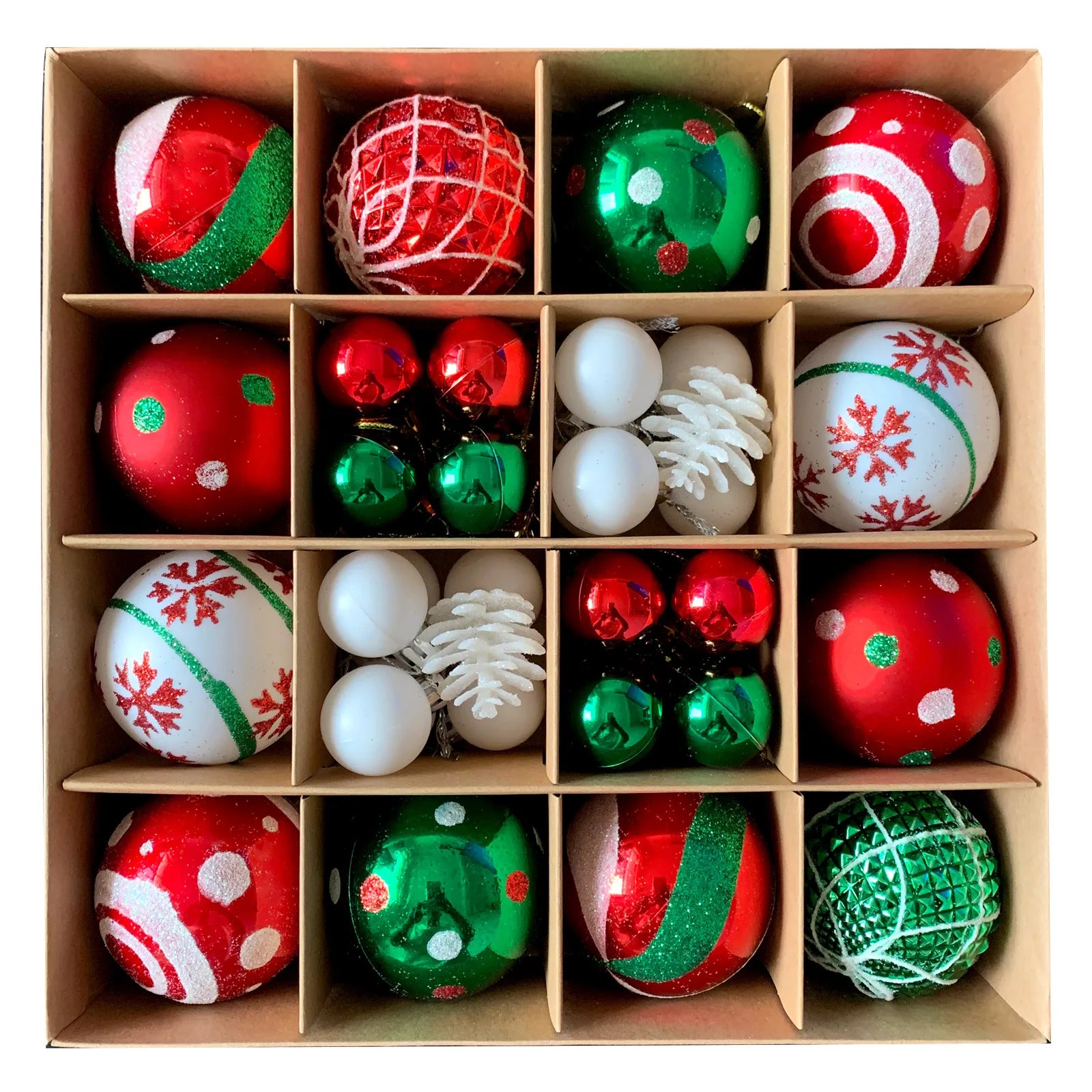 Large Golden Red Christmas Baubles for Festive Decor - Image 48