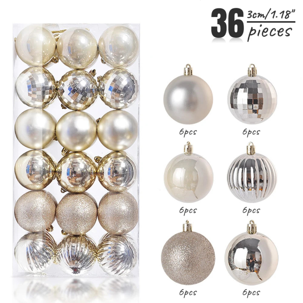 Festive Christmas Balls for Tree Ornaments Decor