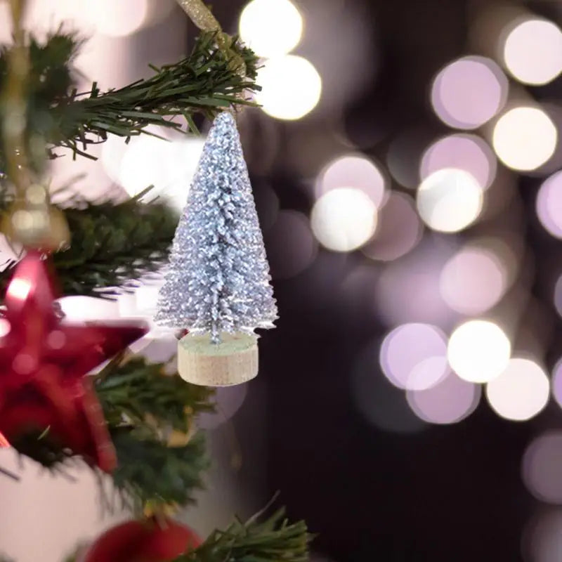 Festive Mini Christmas Trees - Set of 12 - Image 4