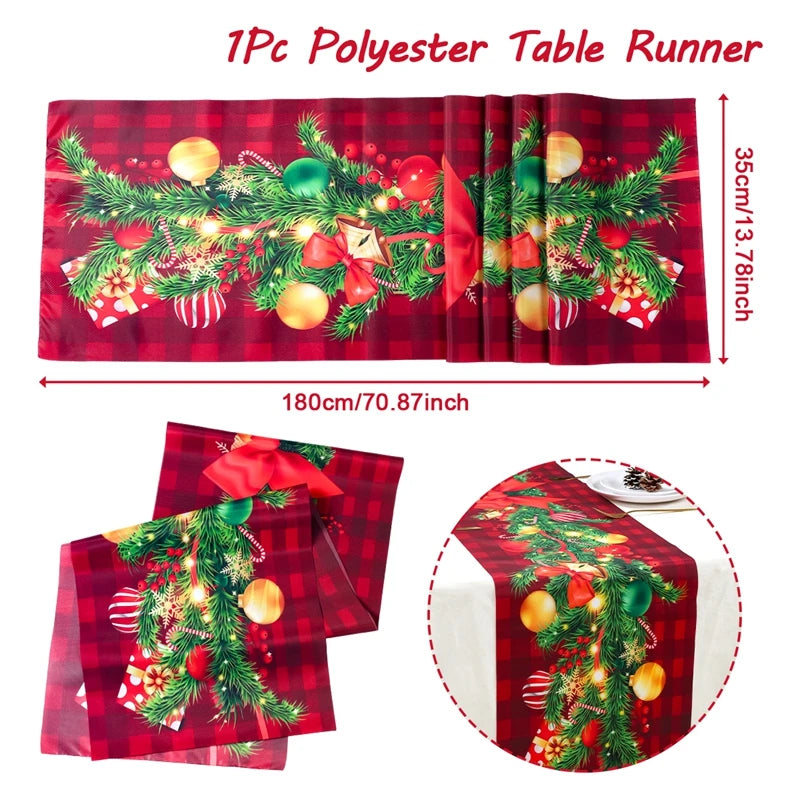 Festive Christmas Table Runner for Holiday Decor - Image 25