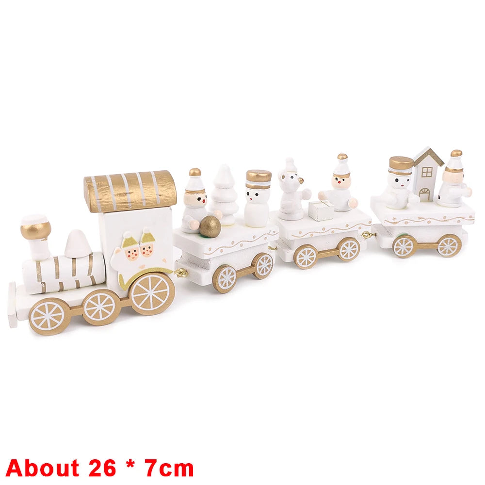 Charming Wooden Train Ornaments for Christmas Decor - Image 13