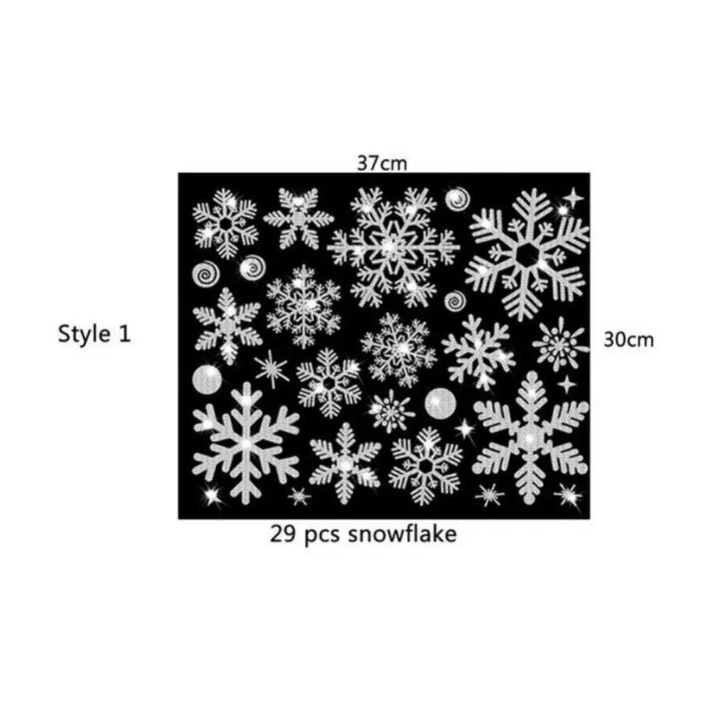 Glitter Snowflake Wall Stickers for Christmas Decor - Image 12