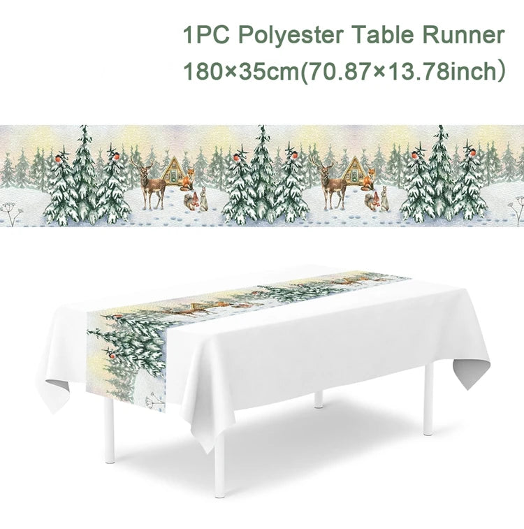 Festive Christmas Table Runner for Holiday Decor - Image 18