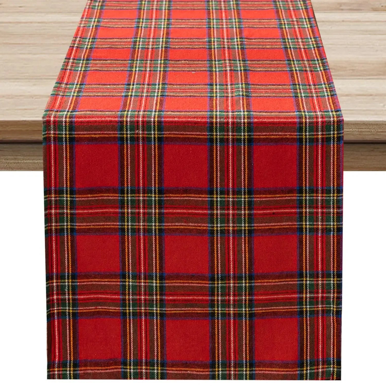 Red Scottish Tartan Christmas Table Runner - Image 11