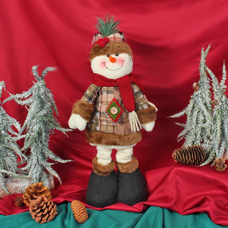Charming Christmas Standing Santa, Snowman & Reindeer Figurines - Image 10