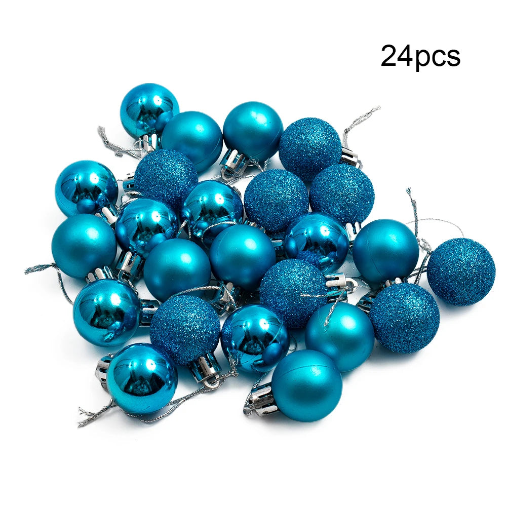 24pcs Shimmering Christmas Ball Ornaments for Tree - Image 87