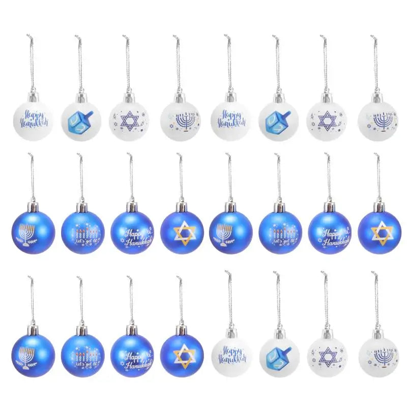 Festive 24-Pc Hanging Ball Ornaments for Christmas - Image 8