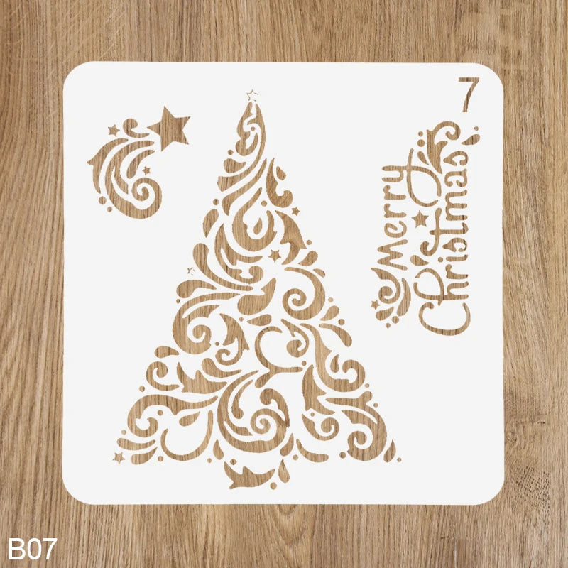 Festive Santa Snowflake Card Embossing Template - Image 10