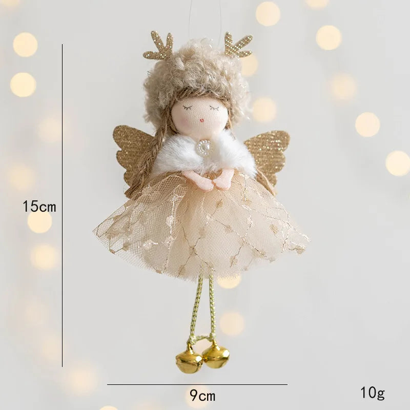 Charming Plush Angel Ornament for Christmas Decor - Image 36