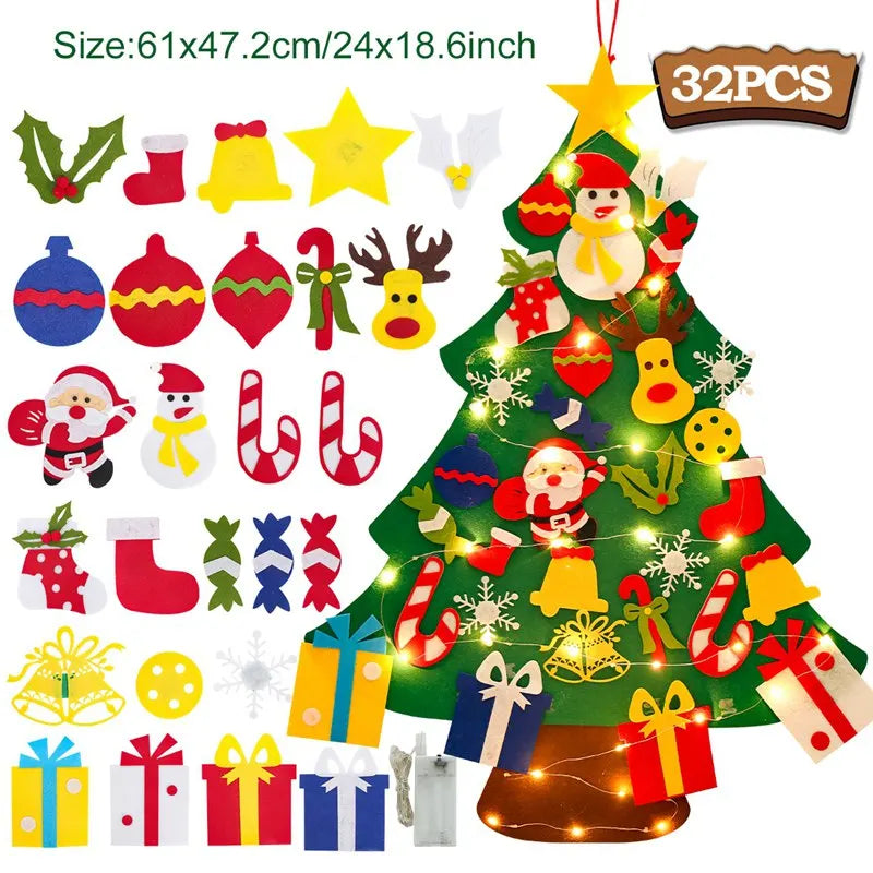 DIY Felt Christmas Tree with Lights - Festive Home Decor - Image 17