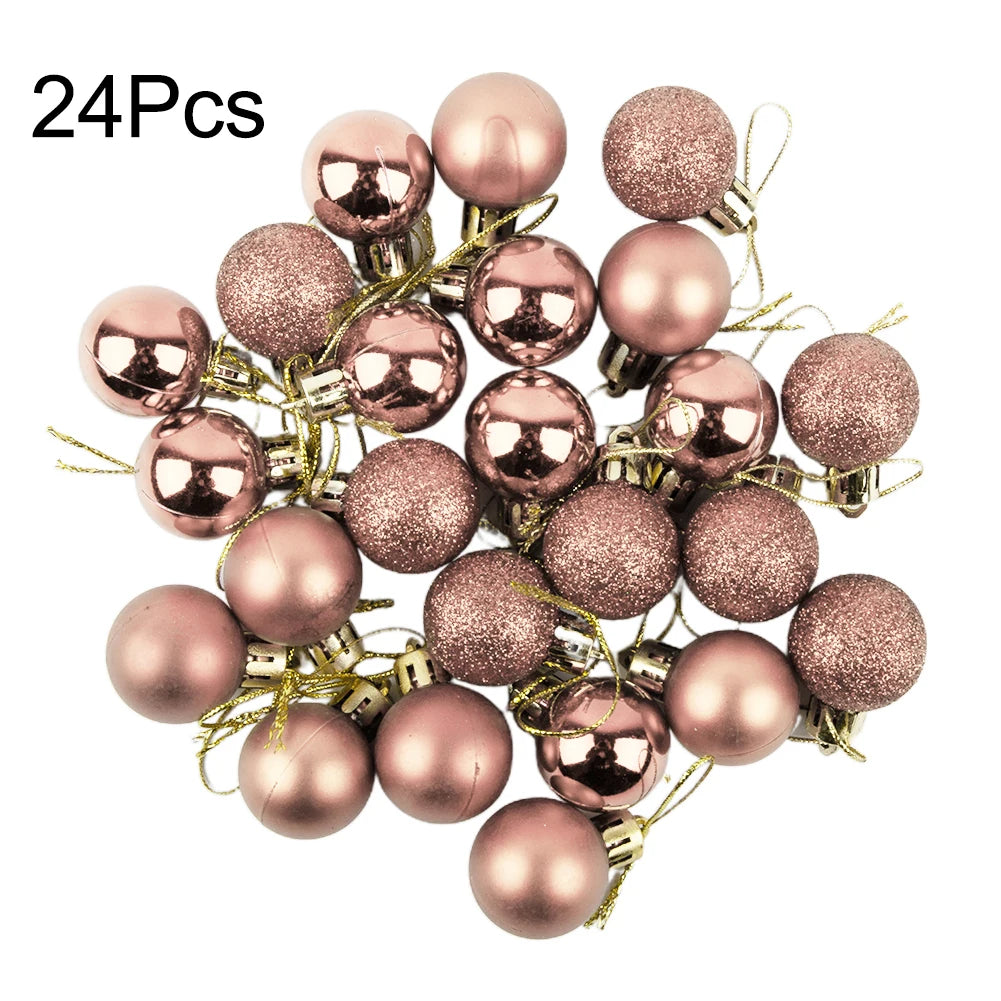 24pcs Shimmering Christmas Ball Ornaments for Tree - Image 51