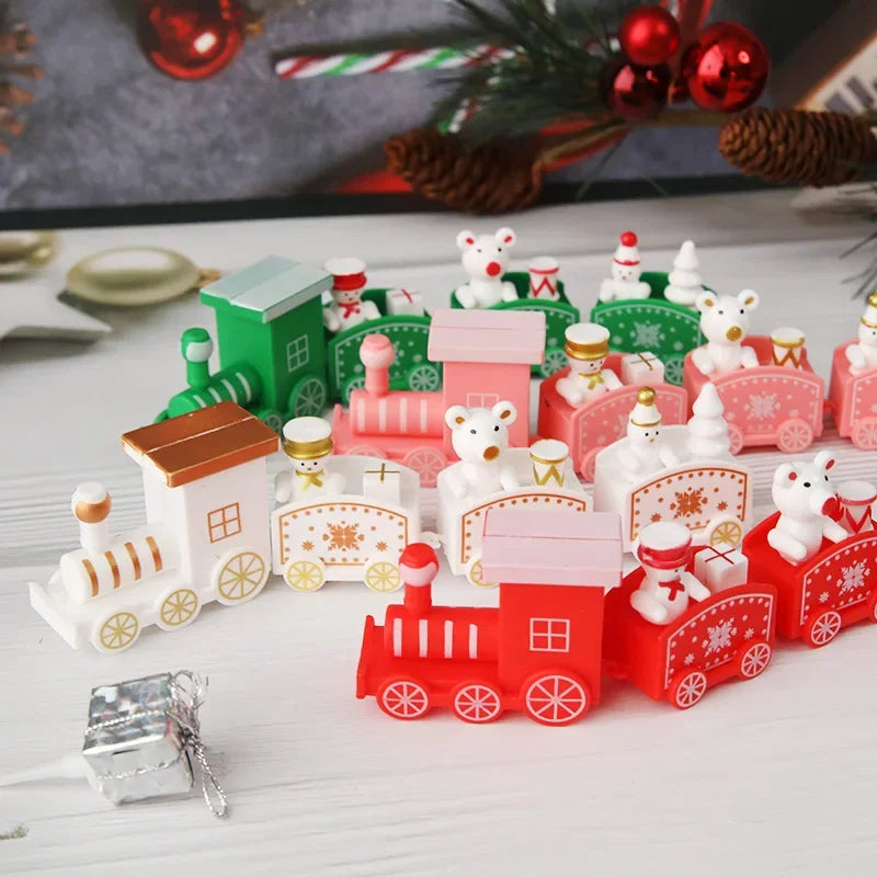Festive Train Plastic Ornaments for Christmas Decor - Image 9