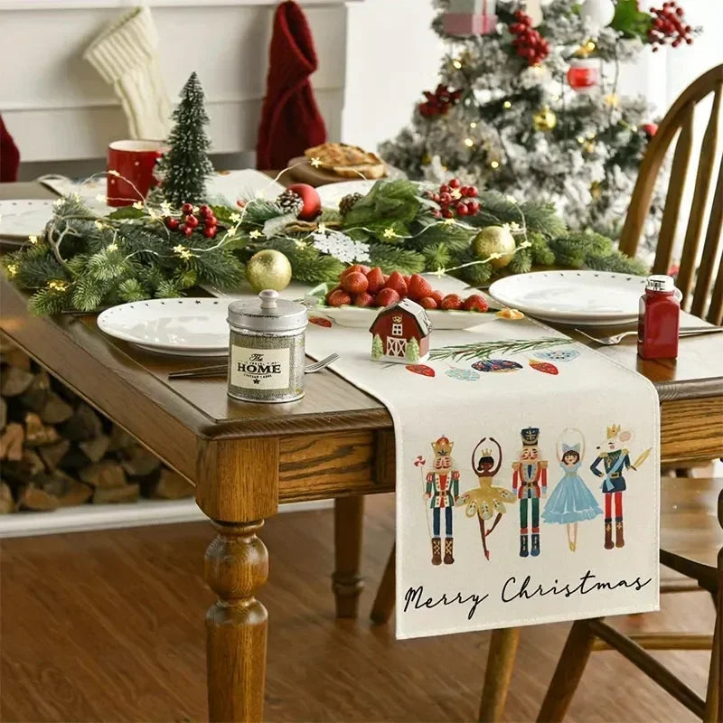 Charming Snowman Christmas Table Runner for Dining - Image 21