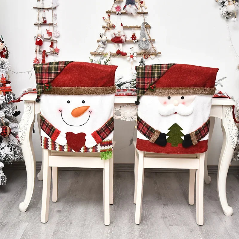 Festive Cartoon Christmas Chair Covers for Joyful Decor - Image 3