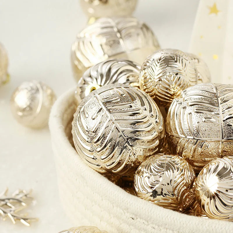 Champagne Gold Deer Christmas Ball Ornament - Image 6