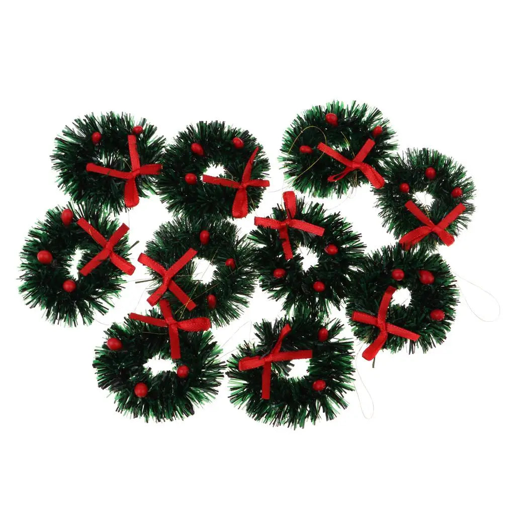 Festive Dollhouse Christmas Wreath & Garland Set - Image 2