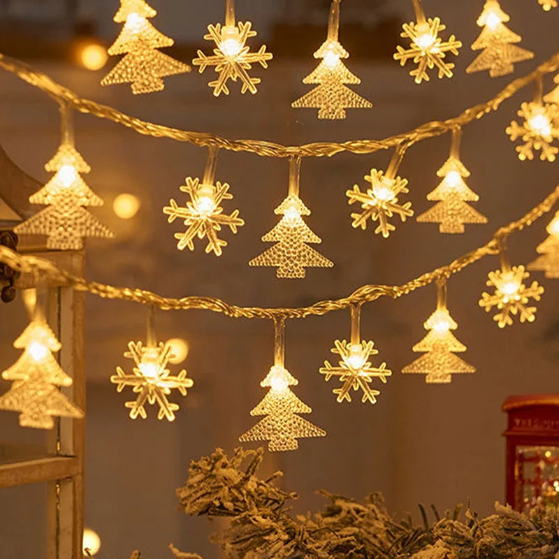 Enchanting Snowflake LED String Lights for Christmas - Image 2