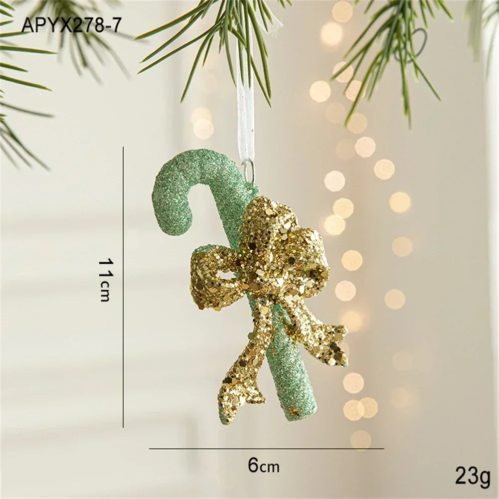 Charming Green Snowflake Bell Christmas Ornaments - Image 8