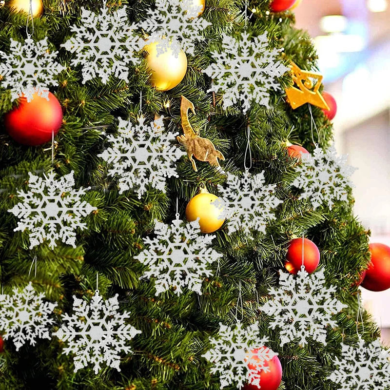 Sparkling Blue Snowflake Ornaments for Christmas Trees - Image 21