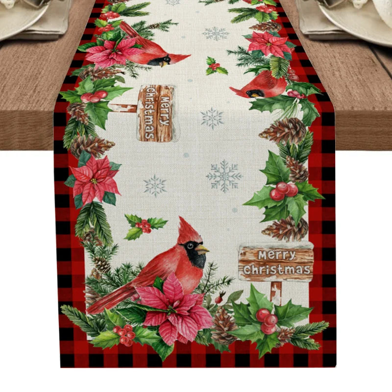 Festive Christmas Tree Print Table Runner for Events - Image 12