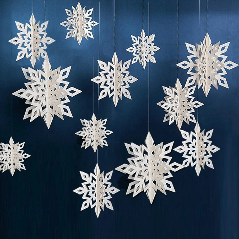 6Pcs Snowflake Hanging Ornaments for Christmas Decor - Image 3