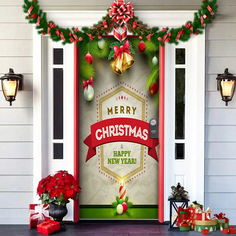 Festive Santa Gingerbread House Door Cover - Image 20