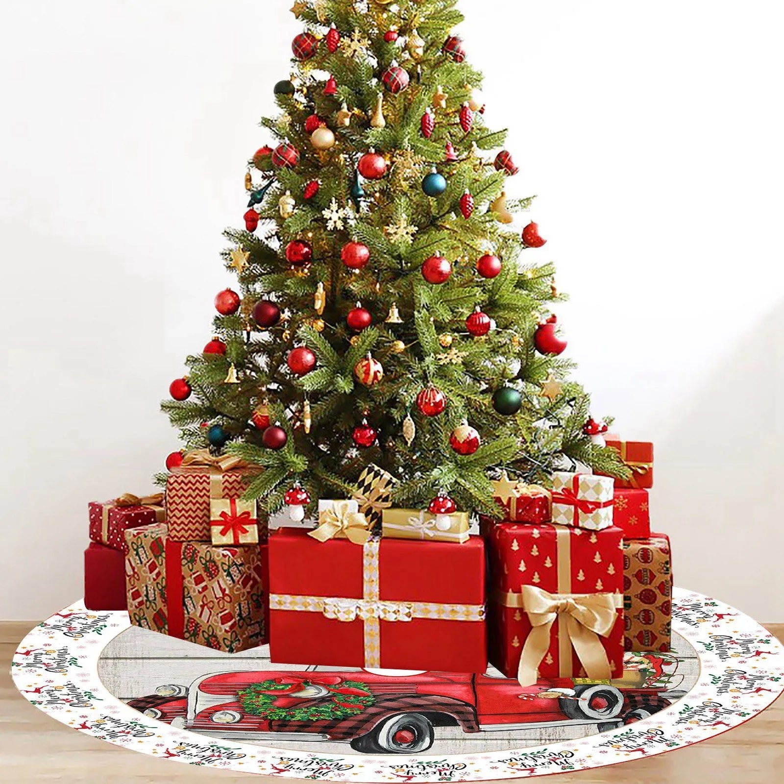 Charming Pink Snowman Christmas Tree Skirt - Image 17