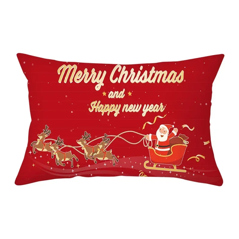 Festive Red Christmas Cushion Cover for Cozy Decor - Image 26