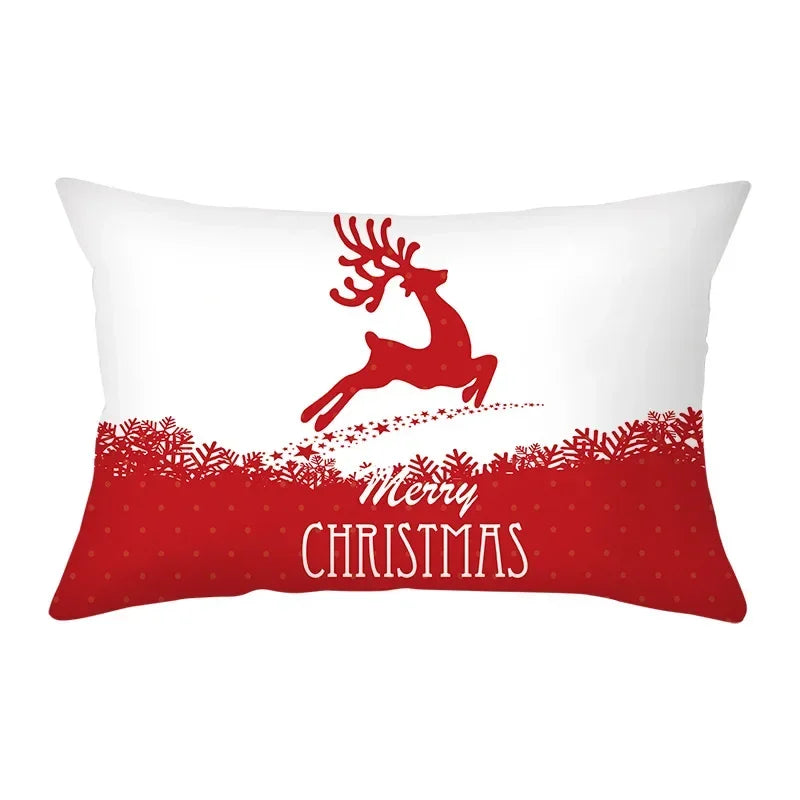 Festive Red Christmas Cushion Cover for Cozy Decor - Image 3