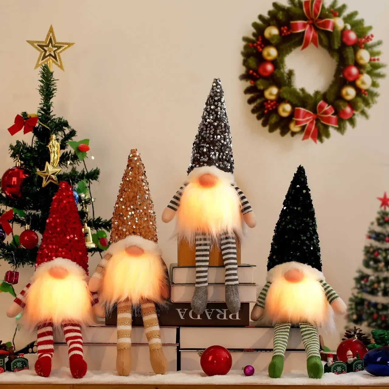 Light Up Gnome Christmas Decorations – Festive Table Ornaments - Image 27