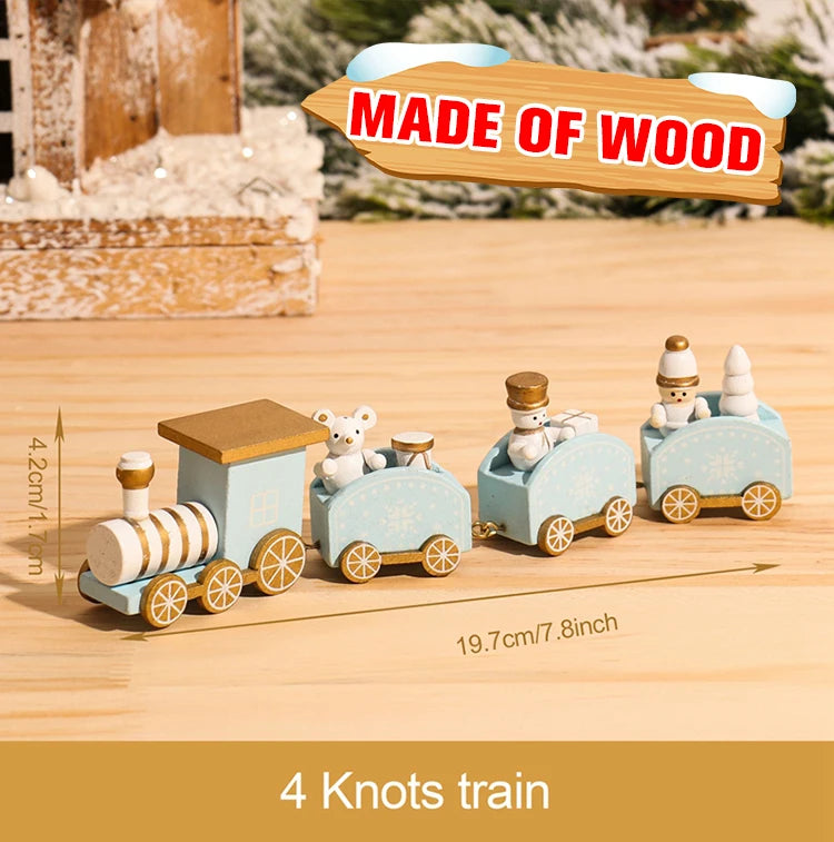Charming Wooden Train Christmas Ornament for Home - Image 21