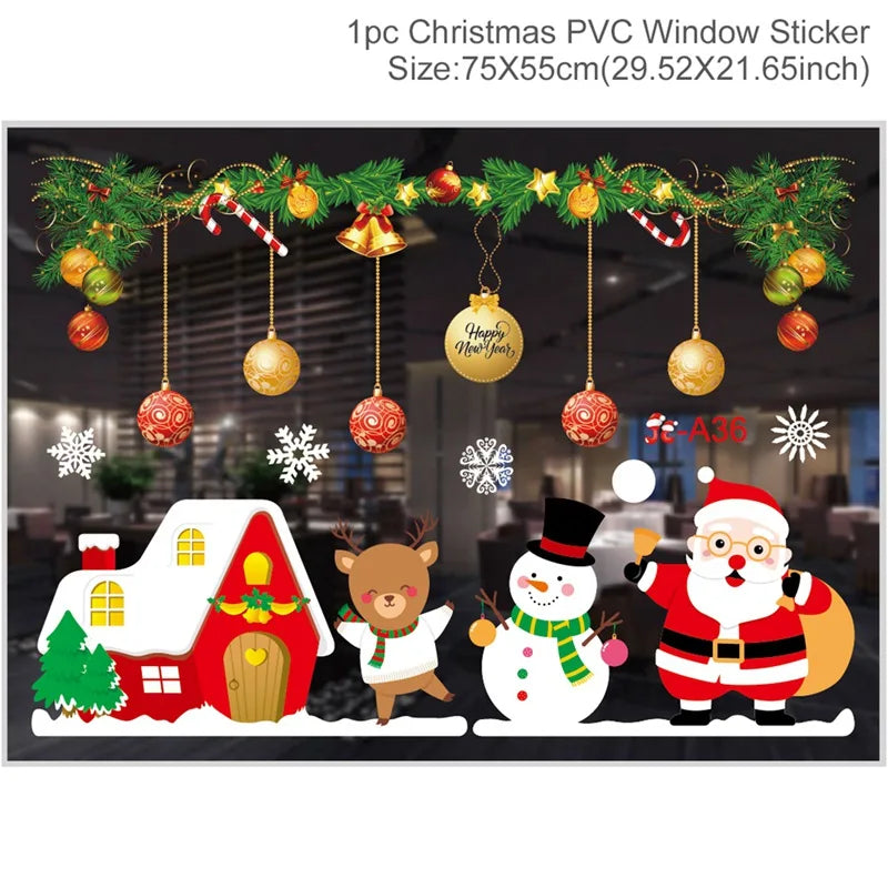 Festive Christmas Wall and Window Stickers - Image 48