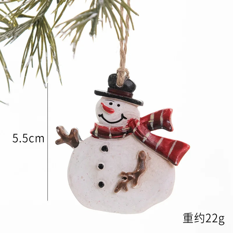 Festive Resin Christmas Sock & Snowman Ornaments - Image 27