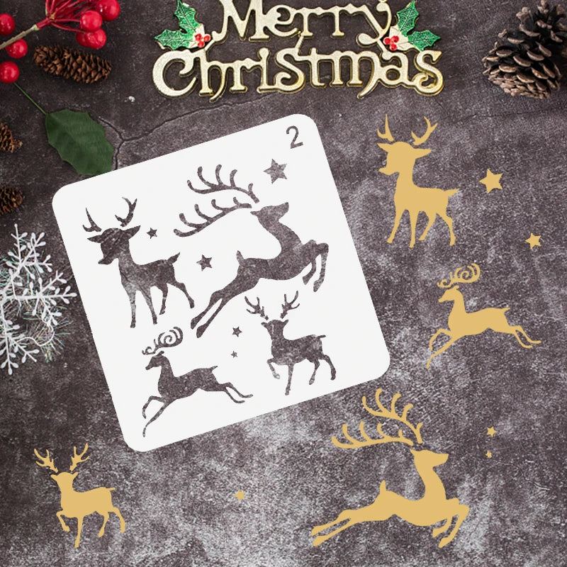 Festive Santa Snowflake Card Embossing Template - Image 27