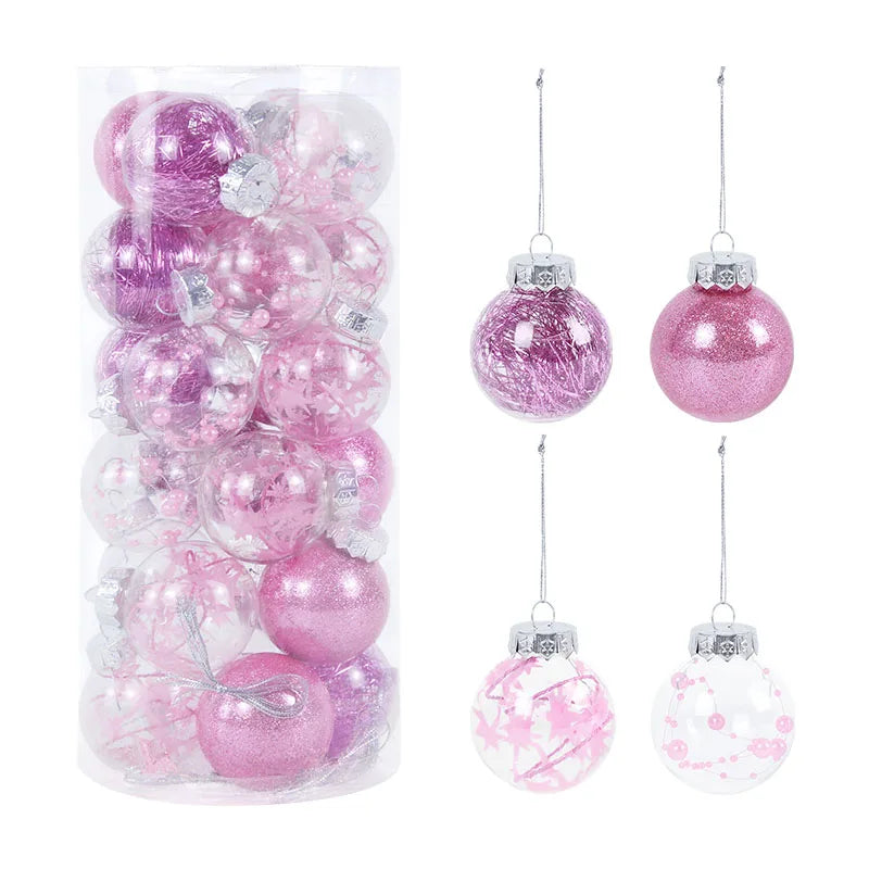 Rose Gold Christmas Tree Ball Ornaments – 6cm - Image 6