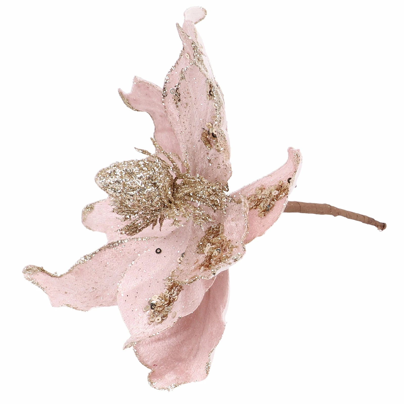Sparkling Christmas Poinsettia Hanging Tree Decor - Image 18