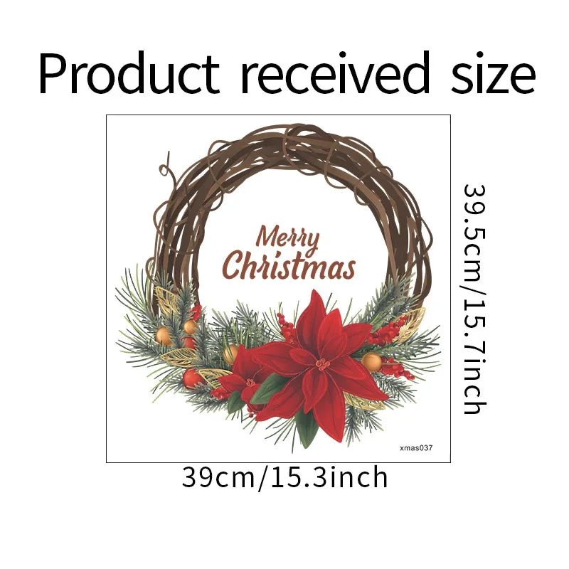 Festive Green Christmas Window Vinyl Decals - Image 6