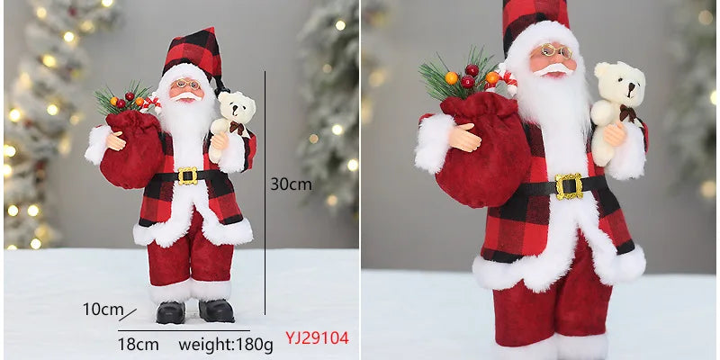 30cm White Beard Santa Claus Doll Decor - Image 19