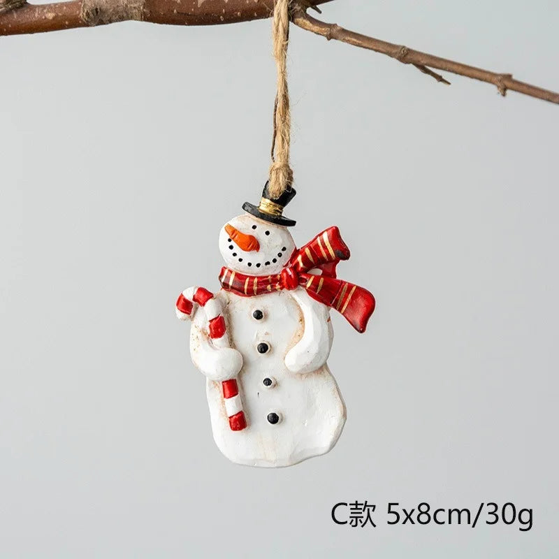 Festive Resin Christmas Sock & Snowman Ornaments - Image 20