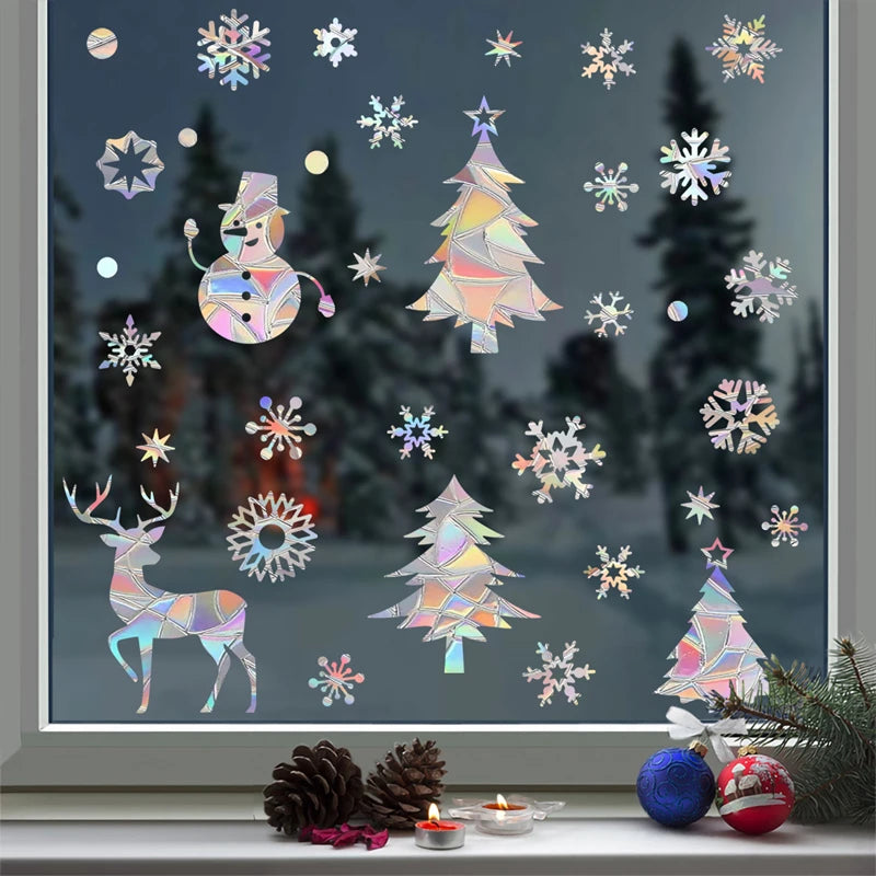 Sparkling Christmas Snowflake Window Stickers Decor - Image 8