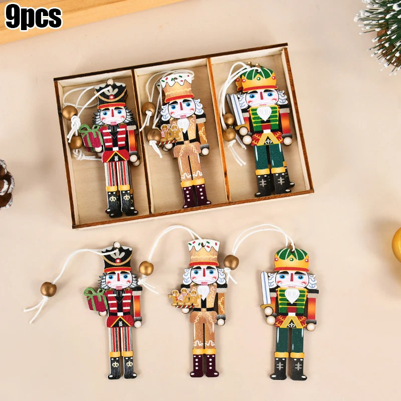 Festive Wooden Nutcracker Soldier Tree Ornaments - Image 8