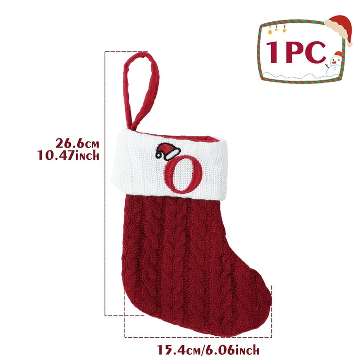 Cozy Christmas Alphabet Knitting Socks Ornaments - Image 28