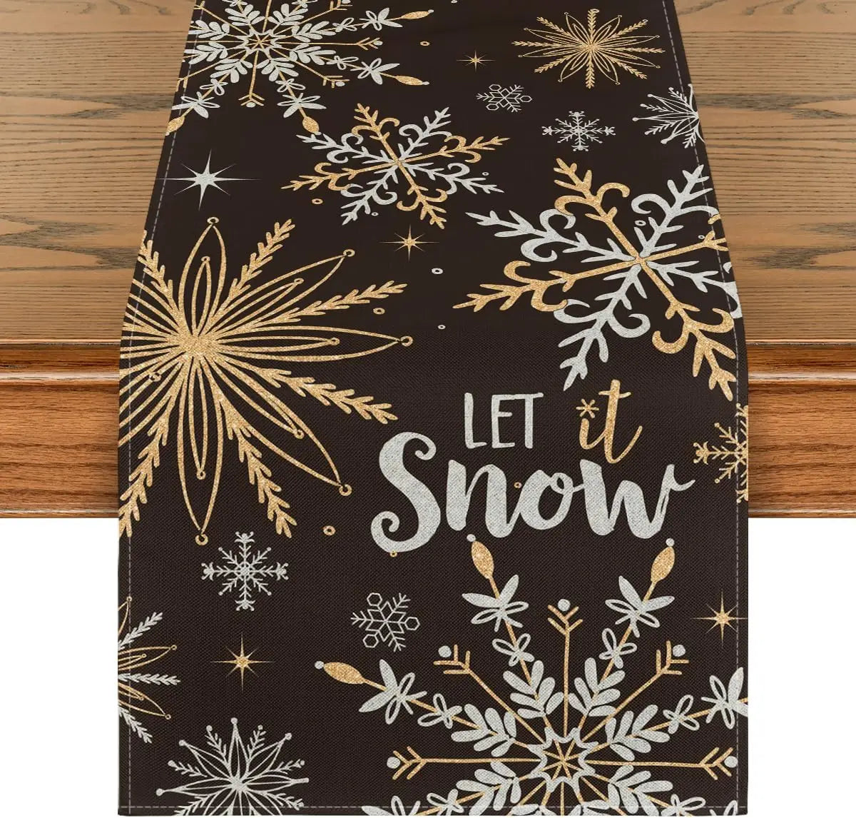 Enchanting Snowflake Let It Snow Table Runner - Image 2