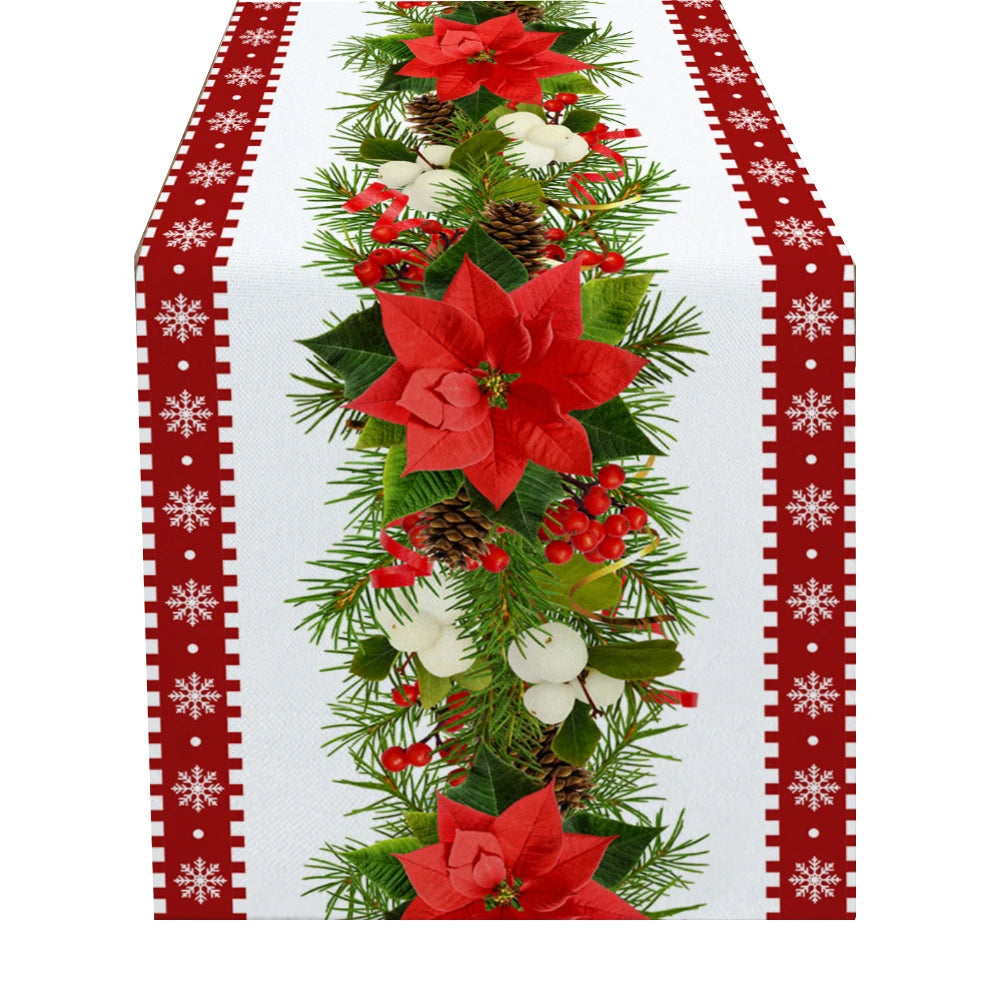 Festive Christmas Tree Print Table Runner for Events - Image 4