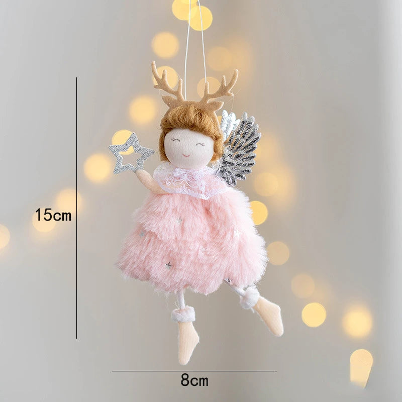 Charming Plush Angel Ornament for Christmas Decor - Image 29