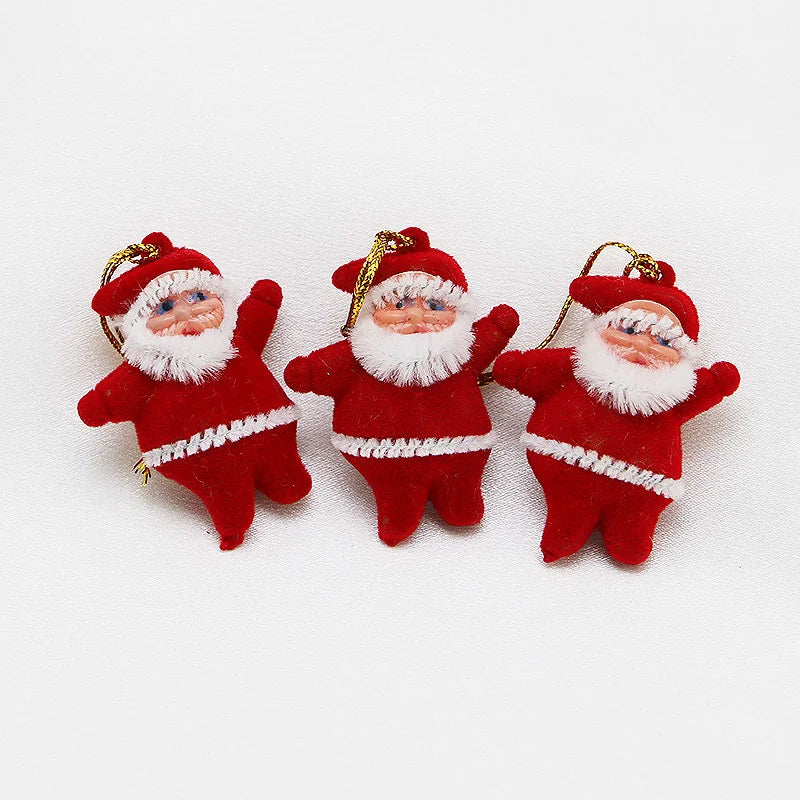 6 Mini Santa Claus Tree Hangings for Christmas - Image 3