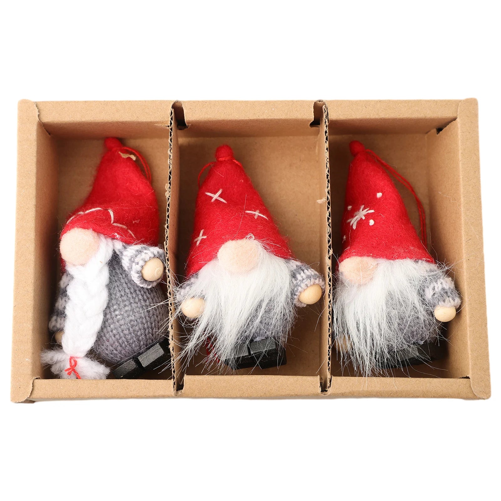 3pcs Christmas Plush Faceless Doll Ornaments - Image 2